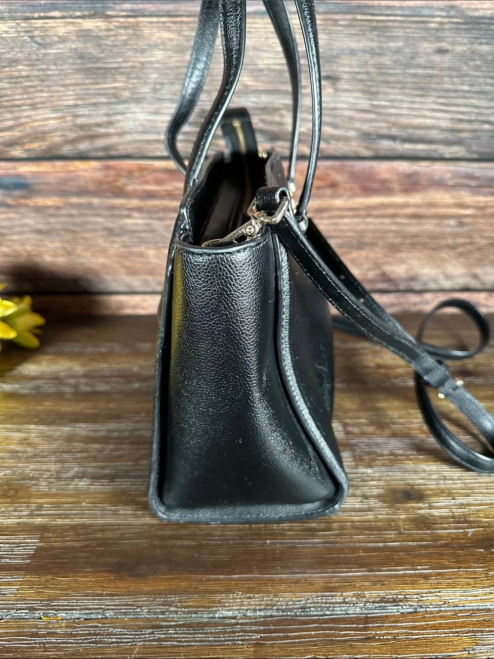 kate spade Black Leather Crossbody Satchel